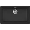 ELLECI LKZ13086 | Lavello da cucina incasso/sospeso in KERATEK ZEN 130 | Colore : Nero