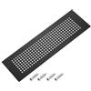 PATIKIL 10 X 3 Inch Copertura Per Presa D'Aria Da Porta, Griglia Di Ventilazione In Alluminio Con Fori A Diamante E Viti Di Montaggio Per Ante Di Armadi E Guardaroba, Nero
