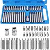 GBKDQQ Set di 40 dadi multidenti Torx da 1/2, 3/8, set di punte a denti multipli, set di chiavi esagonali, incluse Torx, esagonali e spline T20-T55, M5-M12, H4-H12