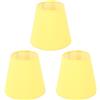 Vvikizy 3 Paralumi Piccoli Per Lampade da Tavolo, Paralumi Moderni in Tessuto, Lampadario con Clip Per Lampada da Tavolo Lampada da Parete Lampadario E14 (Giallo Limone)