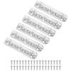 M METERXITY 6-Pack Cerniere Per Porte 2-9/16 Pollici (65mm) Ferro Elettroplaccato Cerniere A Libretto 180° Per Interni Con Viti Per Scatole Di Legno/Scatole Gioielli/Armadio [Tono Argento]