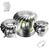 Generico Comignolo Canna Fumaria in Acciaio Inox 304, Comignolo Girevole, 110mm 160mm 200mm 250mm 300mm Cappello Eolico per Camini, Cappuccio for Camino di Sfiato, Tetto Cappello Scarico(110mm/4.3in)