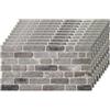 IZODEKOR Rivestimento 3D Effetto Pietra - Pannelli Polistirolo per Cucina, Bagno, Balcone, Soggiorno, Terrazza | Path of Gray (10x Stück Paneele)
