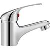 Schläfer - Miscelatore Monocomando per Lavabo Bagno Salva Spazio Serie Creta 05005012 con Scarico Automatico 1 1/4 in ABS, Rubinetto Monoforo Cartuccia 35mm Ottone Cromato
