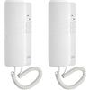 AntDau71 Citofono interfono 2 canali wireless senza fili intercomunicante 433Mhz distanza 500mt. Coppia di cornette da interno a parete, Ac 220v / Dc 5v - CW896