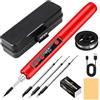KUWUNG Set saldatore, saldatore a batteria USB con LCD, 180 ℃-450 ℃, ferro portatile con filo di saldatura, cassetta degli attrezzi, 3 punte per saldatore, ecc. per piccole riparazioni come circuiti stampati