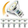 Allesgute Set Di 10 Lampadine LED GU10 Dimmerabili, Materiale Vetro, Bianco Caldo 3000K, 5W 700lm, Angolo Emissione 120° Sostituzione Di Lampadine Alogene Da 45W