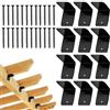 Generic Staffe nere per travetti | Hardware in acciaio per travetti - Ganci per travetti in legno Connettori per coperture nere Hardware per pergola capannone gazebo ringhiera soffitto trave