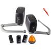 Hörmann VersaMatic P2 BiSecur Serie 3, attuatore per cancello girevole a 2 ante + 1 trasmettitore manuale HSE4 BS + barriere fotoelettriche EL301 + luce di avvertimento SLK EADAMS Set 5 in 1 SK