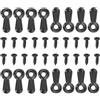 QUARKZMAN Set di 200pz Clip per Supporto Cornice con 200pz Viti, Chiusure a Pulsante di Rotazione Chiodi Hardware per Cornici Foto Lavori Artigianali Quadri Appesi Disegni, Nero