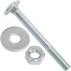 AERZETIX Set di 15 bulloni viti a testa tonda con quadro sottotesta M8x80mm / rondelle e dadi M8 / acciaio zincato/per fissaggio e assemblaggio