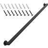 ONLT Corrimano per Scale in Tubo di Ferro battuto Industriale Nero, corrimano Antiscivolo di Sicurezza per Interni ed Esterni, corrimano per bagni per Bagno per Anziani e Bambini,120cm