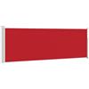 vidaXL Tenda da Sole Laterale Retrattile per Patio Privacy Automatica Schermo Parasole Frangivento 100x300 cm in Tessuto PU Rossa Telaio in Ferro