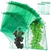 Happyyami 50pezzi Sacchetti di Protezione Rete per Frutta Sacchetti di Rete per Protezione degli Alberi da Frutto
