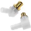 Gdfnmogo Raccordo a gomito per tosaerba, 1/4, ricambio per Briggs & Stratton 692317 493496 494451, raccordo per carburatore in metallo e nipplo in plastica, confezione da 2
