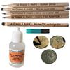 Space-Shop - Metal Detector Kit Completo Pulizia Monete 5 Matite Spazzola Fissante Restauro Metal Detector