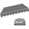 Generic Telo di Ricambio per Tende da Sole Retrattile, Tessuto di Ricambio per Tende da Esterno 300x250/400x350/500x350cm Tendone Parasole in Tela, Tessuto per Sole(Grigio,400x200cm)