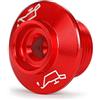 Generico Tappo olio motore moto Spina M20 * 1.5 for Aprilia Caponord 1200 Shiver 900(Red)