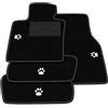 Somer Car Kit Tappetini Auto compatibili con Mini Cooper-One F66 3 posti 2024-2026 | Set Tappeti in Moquette, ricamo Zampa Cane-Gatto, Tappeto auto su misura