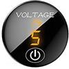Asudaro Pannello Rotondo del Voltmetro, Mini Voltmetro Auto Voltametro di visualizzazione della capacità della batteria del moto DC 5V-48V LED pannello digitale voltmetro con interruttore tattile ON/OFF