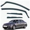 AirFlux Set di 4 deflettori frangivento per Mercedes Benz Classe C W204 berlina 4 porte 2008 2009 2010 2011 2012 2013 Deflettori antipioggia classe C visiera finestra classe C.