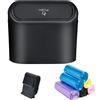 OctBird Mini Cestino Spazzatura per Auto, OctBird Pattumiera per Automobile con 120 Sacchetto Spazzatura Auto, Mini Bidone Spazzatura Auto con Coperchio Pattumiera per Auto Impermeabile Car Trash Can