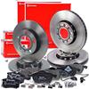 BREMBO Set di freni Coated Disc Line incl. dischi freno anteriori Ø 288mm ventilati + posteriori Ø 245 mm pieni + pastiglie freno anteriori e posteriori Compatibile con AUDI A4 B6, A4 B7 Cabrio (8HE)