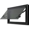 Guoked 50 x 30 cm Finestra per camper RV, 85° Angolo massimo di apertura Rettangolare in lega di alluminio Finestra per camper con zanzariera e tenda a rullo integrata per camper, furgoni e roulotte