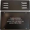 Targhe Storiche srl Targhe Storiche - Kit Portatarga Auto Epoca Completo (Anteriore + Posteriore) dal 1985 al 1997, Progettato per Auto Classiche d'Epoca [Metallo Nero, Sovrapposto]