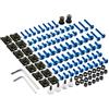 FPQOVV Kit Viteria Moto Compatibile Con Suzuki Per K1 K2 Per K3 K4 K5 K6 K7 Per K8 Per K9 155PCS Moto Viti Corpo Carenatura Bulloni Viti Dadi E Bulloni Set(Blue)