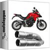 MOTOTOPGUN mivv scarico omologato cat-oem double gun inox compatibile con ducati multistrada 950 / s 2017 2018 2019 2020 2021 mototopgun