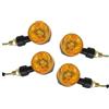 GROHAF Indicatori Direzione INDICATORI DI DIREZIONE 6V Lampade LUCI FRECCE MOTO 6 VOLT 4 X Indicatori LED Per Moto