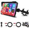 Jansite Carplay Moto da 7 Pollici con 2 Metodi di Alimentazione, Navigatore Moto Andrpid Auto con Display per Impermeabile IPS 2.5D, Doppio Bluetooth Siri/Assistente Google