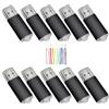 Yaxiny 10 chiavette USB da 32 GB, 2.0, chiavette USB, confezione da 10, colore: nero