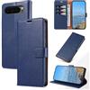 KKEIKO Cover per Google Pixel 9 Pro/Google Pixel 9, Antiurto Custodia in PU Pelle con Blocco RFID, Magnetico Protettiva Cover, Blu