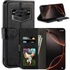 UOGNADGD Custodia in Pelle a Libretto Compatibile con Doogee V Max Plus Portafoglio con Slot per Carte, Chiusura Magnetica, RFID Antiurto (Nero)