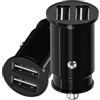 MMOBIEL Caricatore USB per Auto 2.0 Caricabatteria da Auto Adattatore [2 Pack] - Compatto Accendisigari a Doppia Porta USB 5V/2.4A/24W per iPhone 17/16/15, Samsung S26/S25/S24/S23, Xiaomi ecc. - Nero