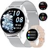 CHOOSETIME Smartwatch Donna Sottile 7,99 mm con Chiamate, 1.32 AMOLED Orologio Fitness con Ciclo Mestruale/Sonno/Frequenza Cardiaca per Android/iOS, IP68 Impermeabile, 270+ Quadranti, Argento