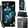 PHINIENLAND Cover per Samsung Galaxy S9 Plus Case PU Pelle Custodia [Kickstand] [Chiusura magnetica] [Slot per Schede], Portafoglio Flip Custodia per Samsung S9 Plus,Farfalla