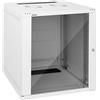 Tecmojo Armadio Server da 19 Pollici 12U, 400mm, per Montaggio a Parete, Armadio di Rete, Rack IT da 19 Pollici, Porta in Vetro con Serratura, Imballaggio Piatto, Bianco