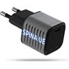 Rolling Square Supertiny - 65W GaN Charger, Alimentatore USB C ad Alta Velocità con Prese EU, Caricatore da Viaggio Ultra Compatto per Cellulari, Computer, Tablets e Dispositivi USB-C