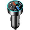 Atshld Caricatore Auto USB Accendisigari 4 Porte, Ricarica Rapida QC3.0 e PD 20W, 66W Totali, Compatibile con iPhone, Samsung, Xiaomi, Adattatore per Auto 12V/24V con Indicatore LED e Supporto per SD