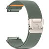 RUIMAYA Cinturino per Orologio in Nylon 22mm Compatibile con Garmin Venu 2/3/ 4 45mm, Cinturino Elastico Intrecciato per Orologio per Forerunner 255/265/Galaxy Watch 3 45mm, Verde