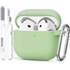 Joremx Custodia in Silicone Unica per AirPods 4 (Verde Matcha)