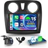 Hodozzy 2GB 64GB Android Autoradio per Renault Dacia Sandero 2012-2019 Wireless Carplay Android Auto, 9 Pollici Touch Screen GPS Navigatore WiFi Bluetooth FM/RDS Retromarcia, 2 Din Radio per Renault