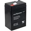 akku-net Batteria ricaricabile da cambio per Peg Perego Polaris Sportsman 400 6V 4,5Ah (sostituisce anche 4Ah 5Ah), 6V, Lead-Acid