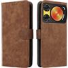 XINNI Cover per ZTE Nubia Music 2/Z2460 Custodia, RFID Protection Flip Magnetica Pelle PU/TPU Portafoglio, Verde
