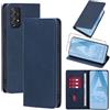 Vauki Cover per Samsung Galaxy A52s 5G/A52 4G/5G con 1 Vetro Temperato Custodia in Pelle PU Slot Schede Flip TPU Silicone Case Supporto Stand Magnetica Antiurto Caso per Samsung A52 4G/5G 6.5, Blu