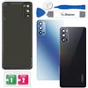 Eonpam Scocca Vetro Posteriore per Oppo Reno4 5G Coperchio Copribatteria Sostituzione con Vetro Fotocamera + Kit di Riparazione (Nero)