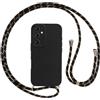 Vauki Cover per Samsung Galaxy A26 5G con Cordino, Silicone Custodia con Laccio Collana Tracolla, Antiurto Ultra-Sottile Protettiva Cellulare Case per Samsung Galaxy A26 5G, Nero
